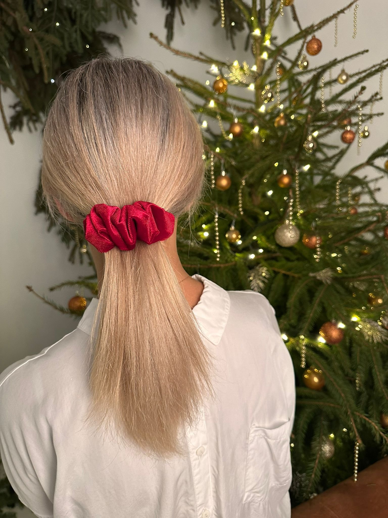 Bordo aksominis plaukų segtukas bangelė - kruasanas